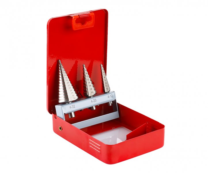 Trinbor sæt 412 / 420 / 432 mm HSS TiN, 3 stk