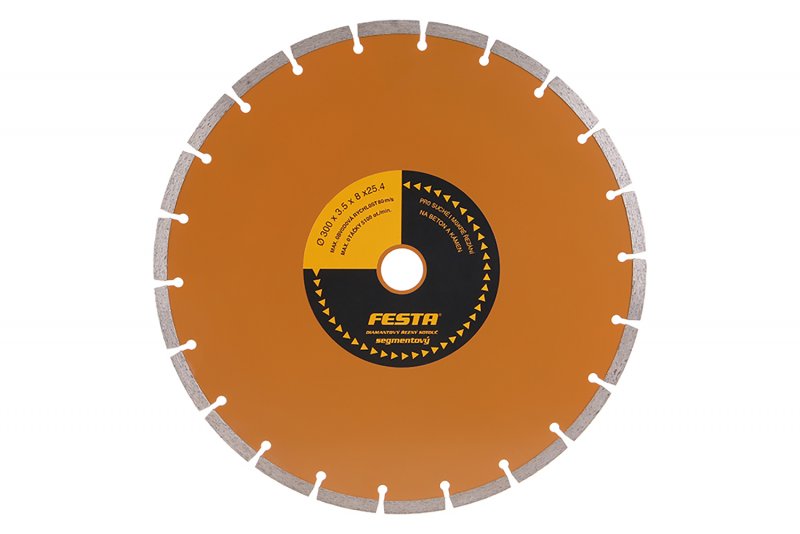 Segmenteret diamantklinge 300 mm Til beton og murværk