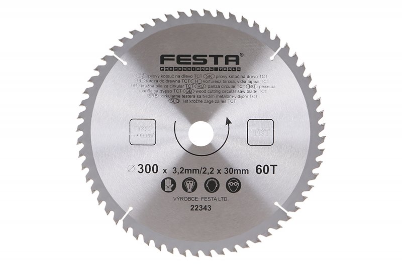 Rundsavklinge TCT 300 mm 60 tænder