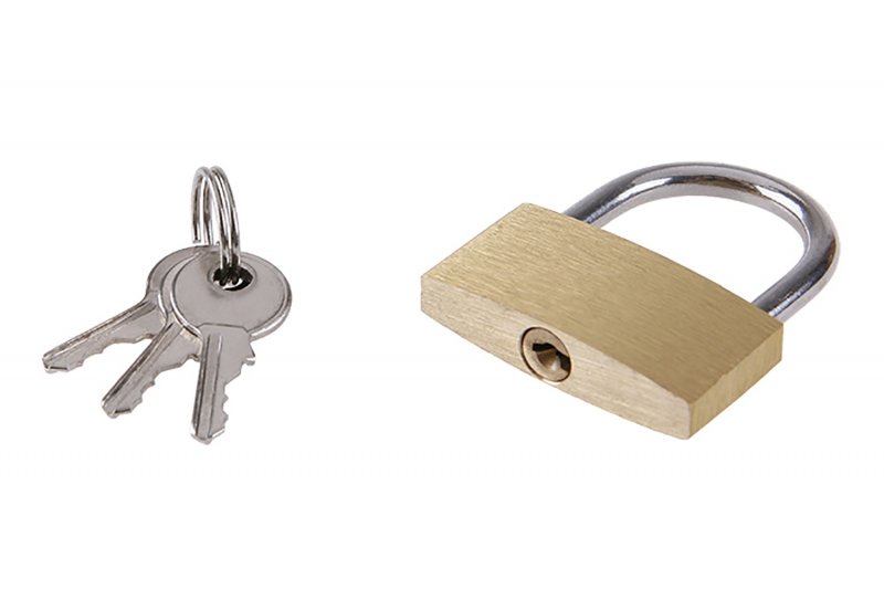 Hængelås messing 35 mm