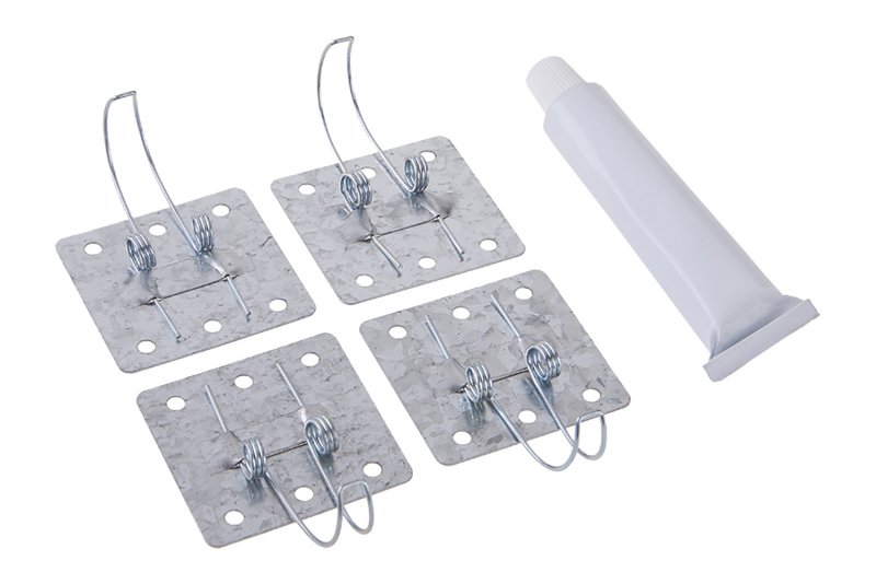 Fastgørelsesklemmer 4 stk + SILIKONE