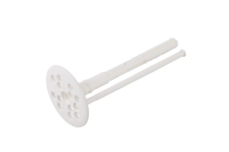 Facadedyvel 10 × 120 mm plast isolationsdyvel til facade,100 stk.