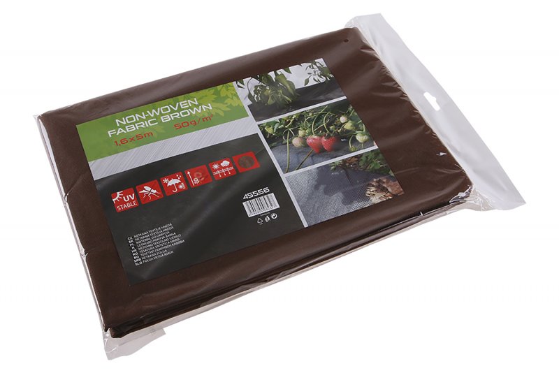 Ikke-vævede tekstiler 1,6x5M BRUN 50g/m2